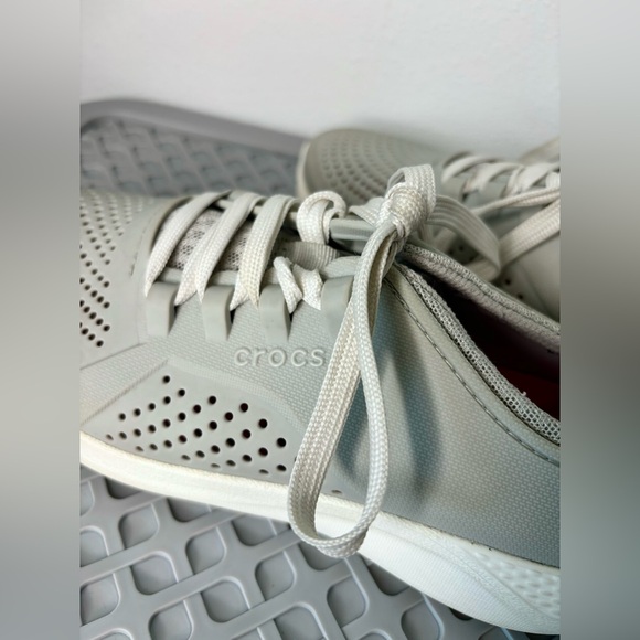 CROC WOMENS LITERIDE PACER LACE UP RUBBER SNEAKERS SZ 9 - Picture 5 of 8